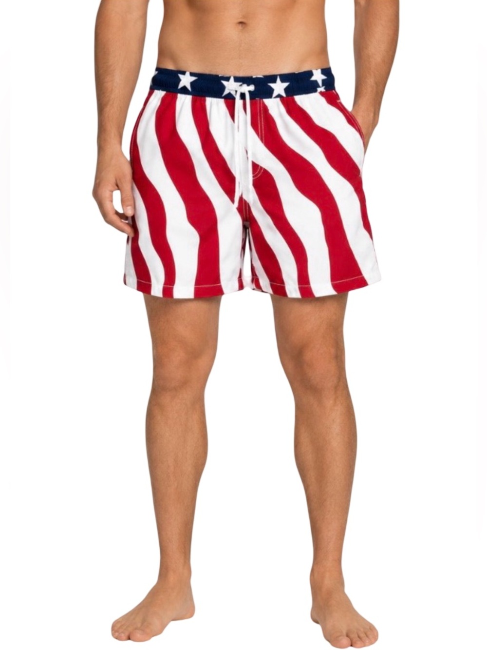 NEW Free Planet Stars & Stripes Swim Trunks Sm
